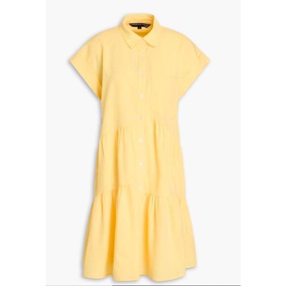 Veronica Beard Dresses & Skirts - VERONICA BEARD Harrow tiered cotton-blend seersucker mini shirt dress NWT 398 XS